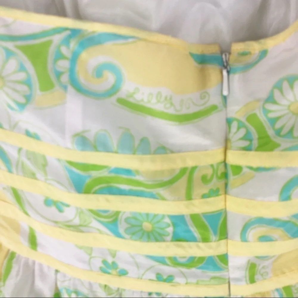 Vintage Lilly Pulitzer White Label Katrina Silk Blend Dress 2 - Picture 8 of 11